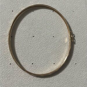 Elegant Solid 10K Gold Bangle Bracelet